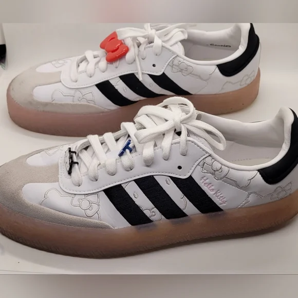 adidas gazelle silver green womens adidas Sambae Hello Kitty Shoe White/Black main image 0